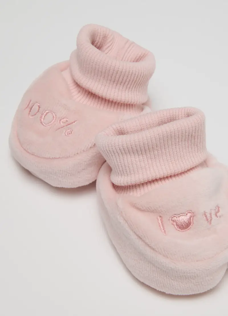 Cuffietta Da Neonata In Misto Cotone Rosa, Rosa miniatura 3