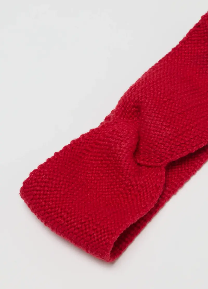 Fascia Rossa Da Neonata In Puro Cotone, Rosso miniatura 3