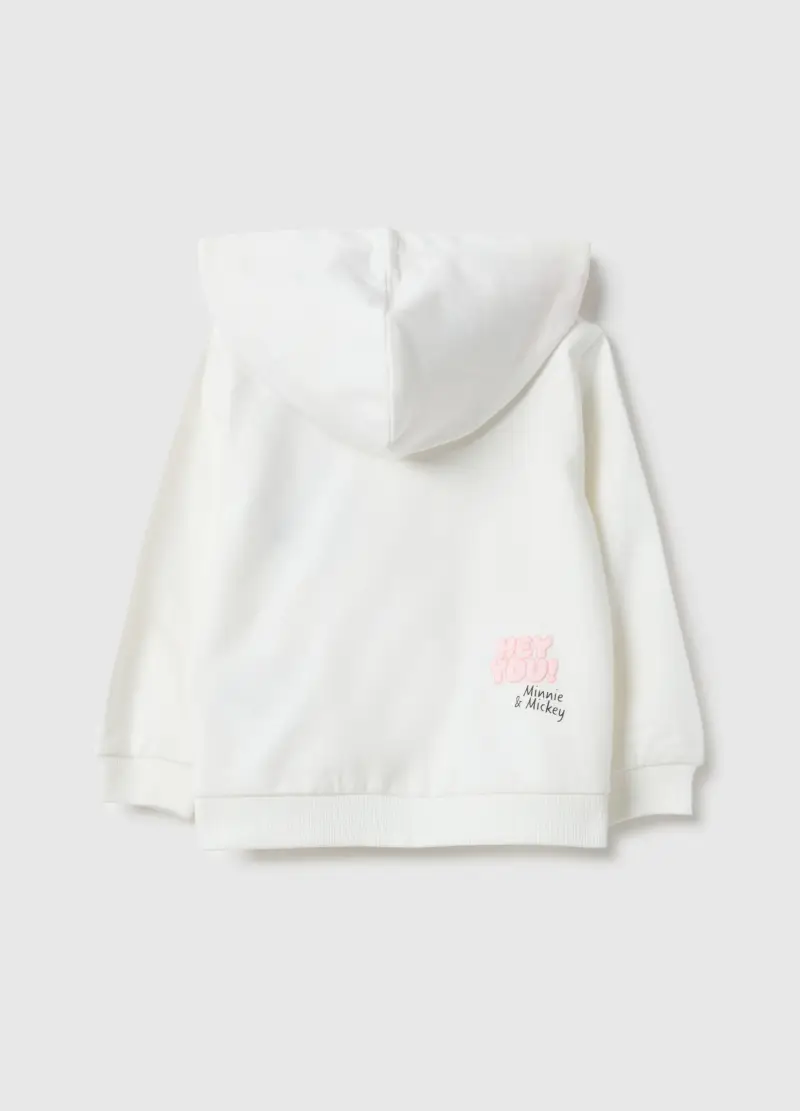 Felpa Bianca Con Cappuccio Da Bimba In Misto Cotone Regular Fit, Bambina, Bianco miniatura 2