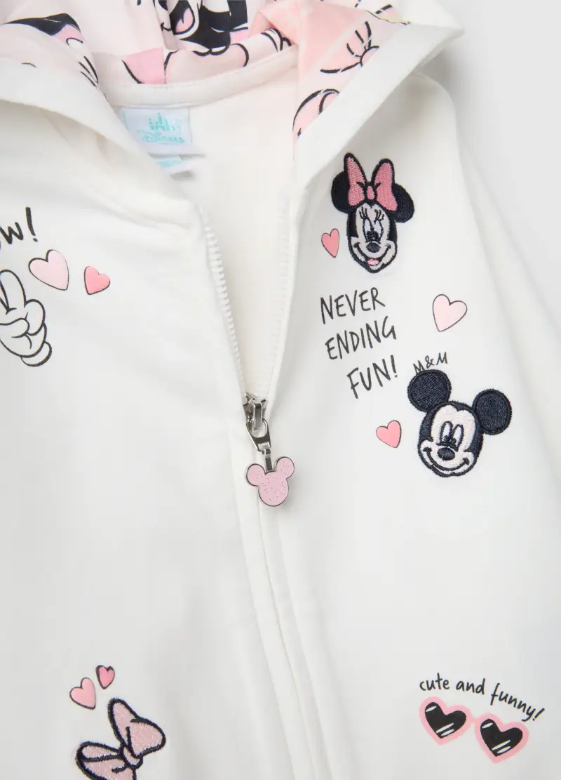 Felpa Bianca Con Cappuccio Da Bimba In Misto Cotone Regular Fit, Bambina, Bianco miniatura 3