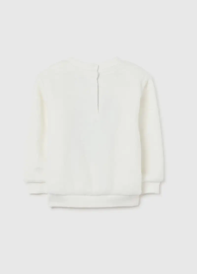 Felpa Bianca Da Bimba Regular Fit Con Minnie, Bambina, Bianco miniatura 2