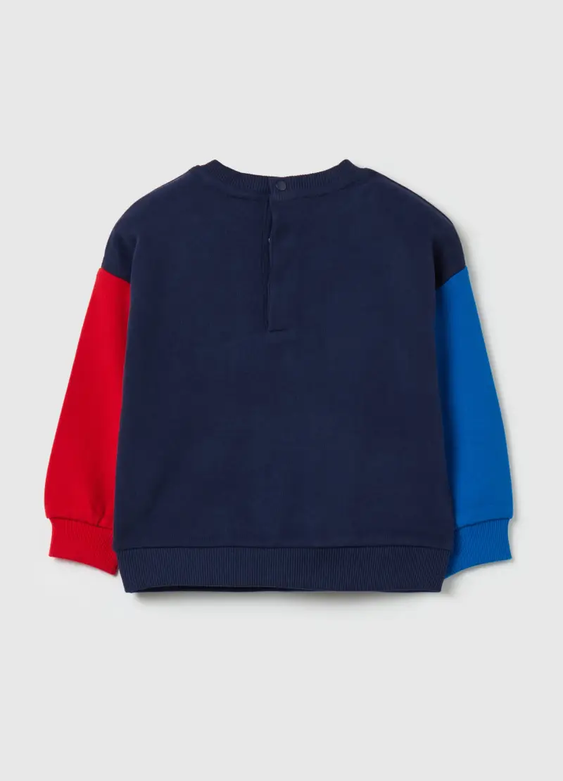 Felpa Color Block In Cotone Bio "team Lions", Bambino, Multicolor miniatura 2