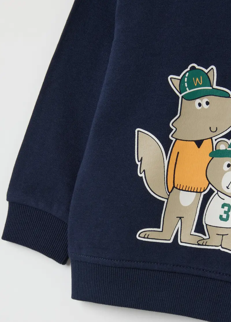 FAGOTTINO, Felpa Da Bambino In Puro Cotone Blu Regular Fit, Blu, Taglia: 9-12 miniatura 2