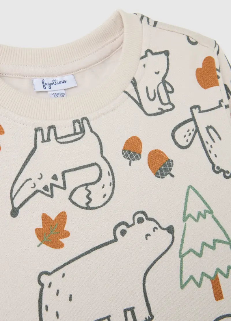 Felpa Da Bambino In Puro Cotone Multicolor Regular Fit, Multicolor miniatura 3