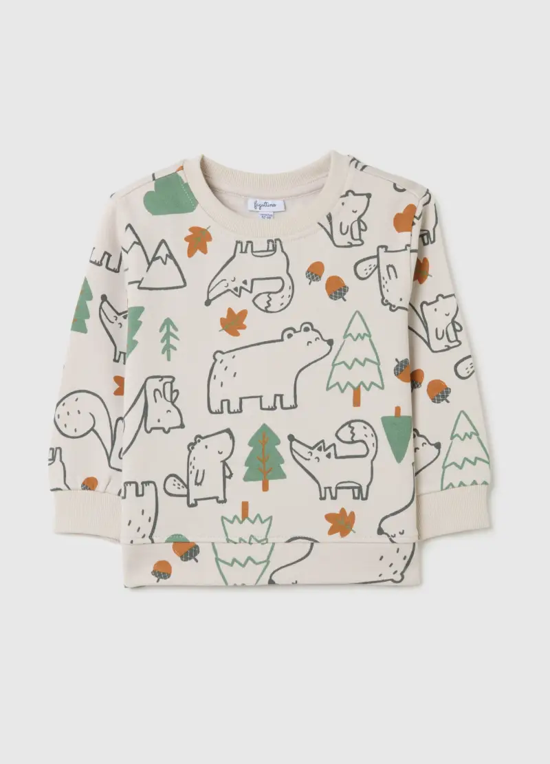 Felpa Da Bambino In Puro Cotone Multicolor Regular Fit, Multicolor