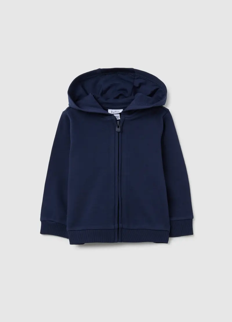 FAGOTTINO, Felpa Da Neonata In Puro Cotone Blu Regular Fit, Bambina, Blu, Taglia: 9-12