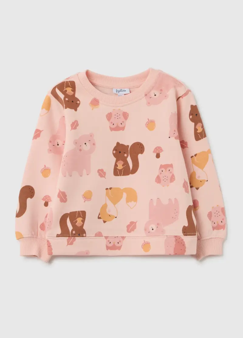 Felpa Da Neonata In Puro Cotone Rosa Regular Fit, Bambina, Rosa