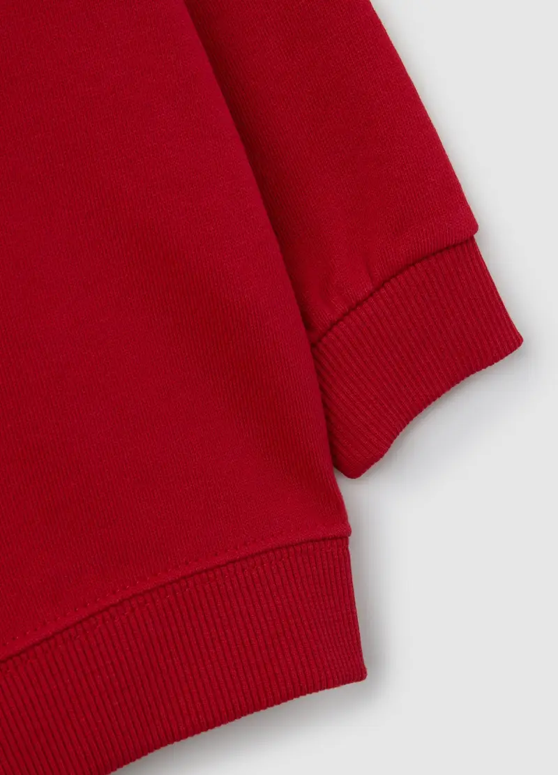 FAGOTTINO, Felpa Da Neonato In Puro Cotone Rossa Regular Fit, Bambino, Rosso, Taglia: 9-12 miniatura 3