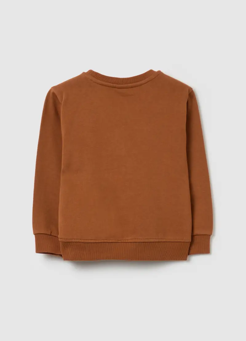 Felpa In Cotone Con Stampa Orsetto, Bambino, Marrone miniatura 2