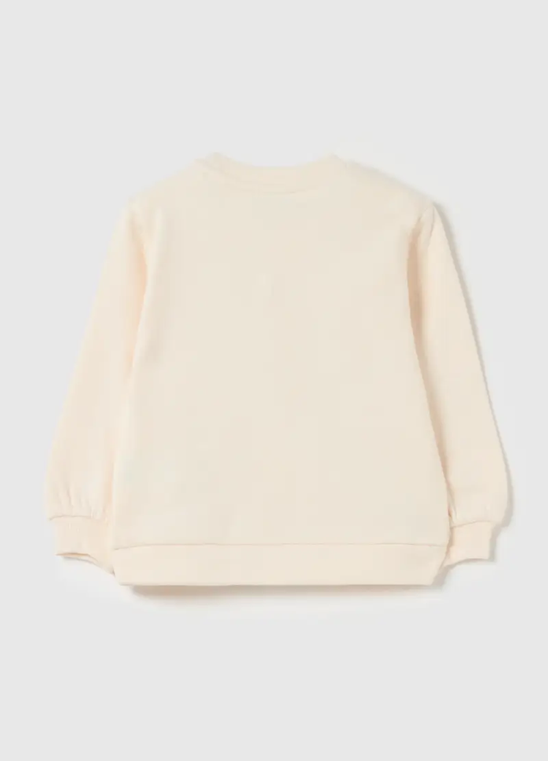 Felpa In French Terry Con Stampa, Bambina, Beige miniatura 2