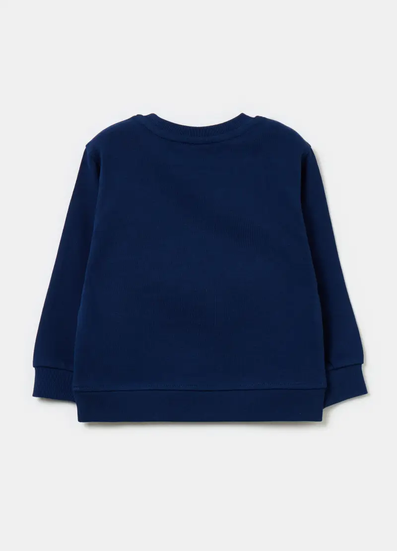 Felpa In French Terry Tinta Unita, Bambino, Blu miniatura 2