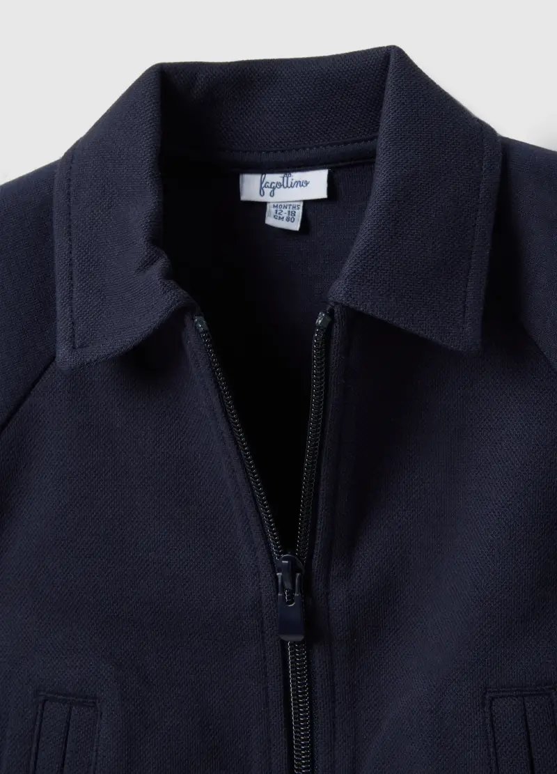 Fagottino Felpa Blu in Misto Cotone Regular Fit per Bambino miniatura 3