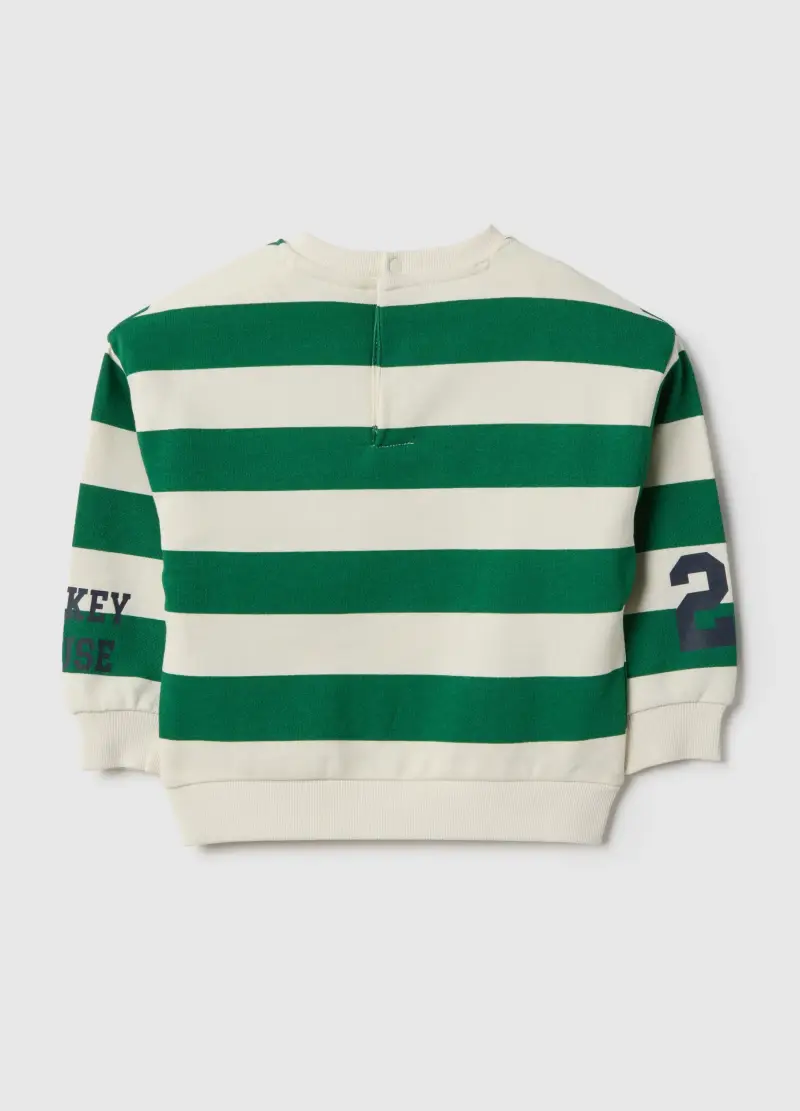 Felpa In Puro Cotone A Righe Multicolor Da Bimbo Regular Fit Con Stampa, Bambino, Multicolor miniatura 2