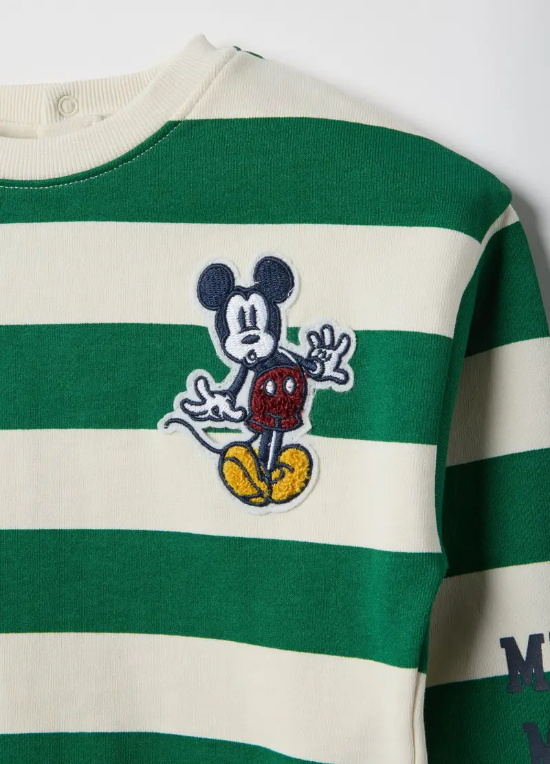 Felpa In Puro Cotone A Righe Multicolor Da Bimbo Regular Fit Con Stampa, Bambino, Multicolor miniatura 3