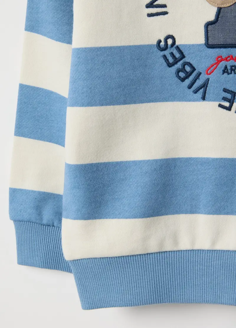 Felpa In Puro Cotone Multicolor Vestibilità Over Per Bimbo, Bambino, Multicolor miniatura 3