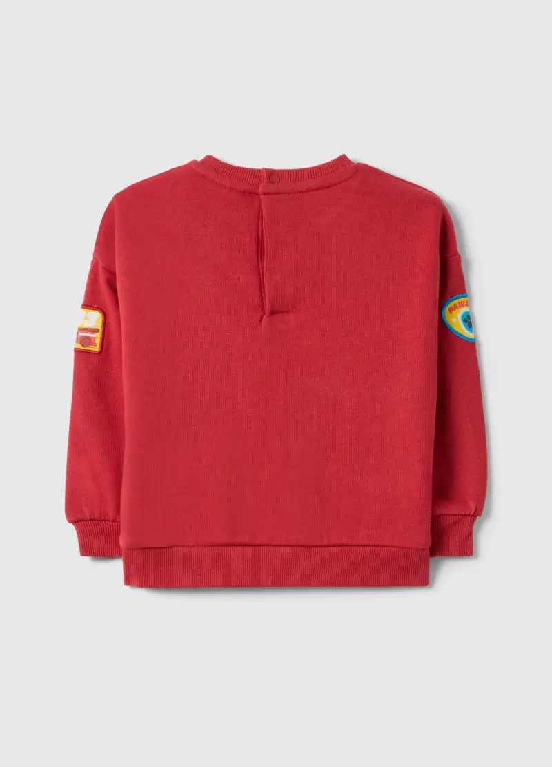 Felpa In Puro Cotone Rossa Regular Fit Per Bimbo Di Paw Patrowl, Bambino, Multicolor miniatura 2