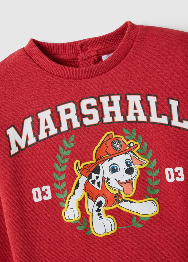Felpa In Puro Cotone Rossa Regular Fit Per Bimbo Di Paw Patrowl, Bambino, Multicolor miniatura 3