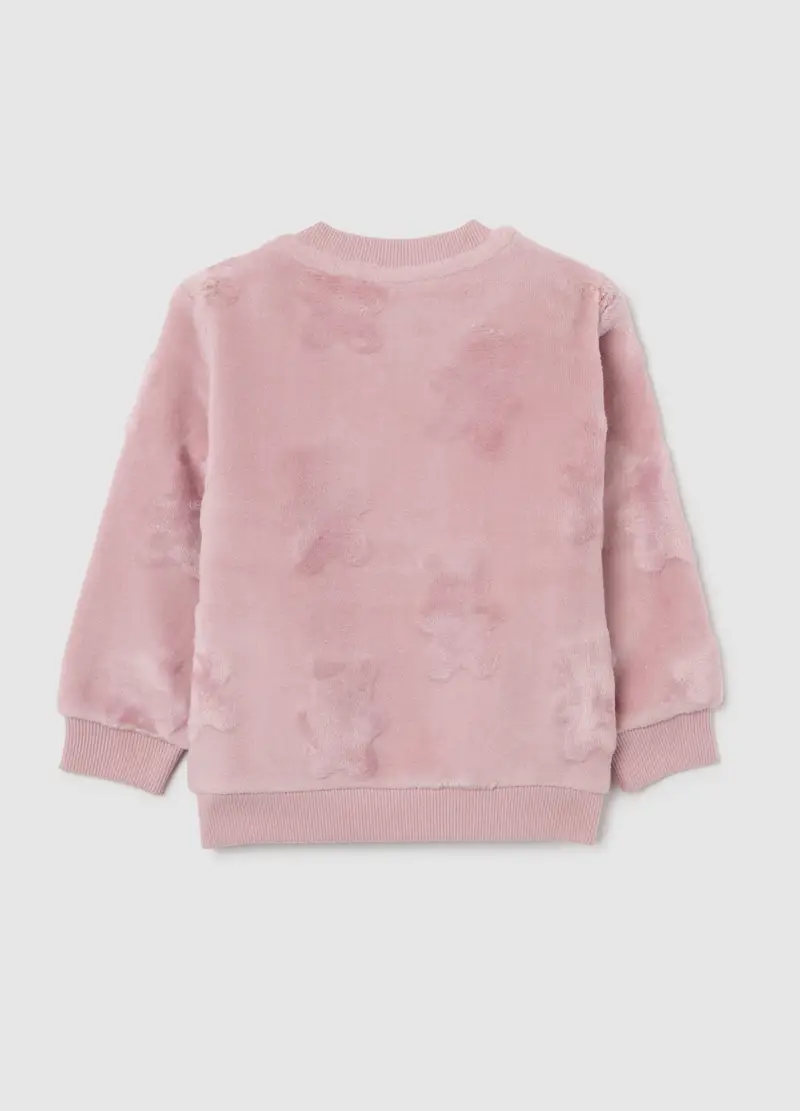 Felpa Rosa Da Bimba Regular Fit Con Scollo Rotondo, Bambina, Rosa miniatura 2