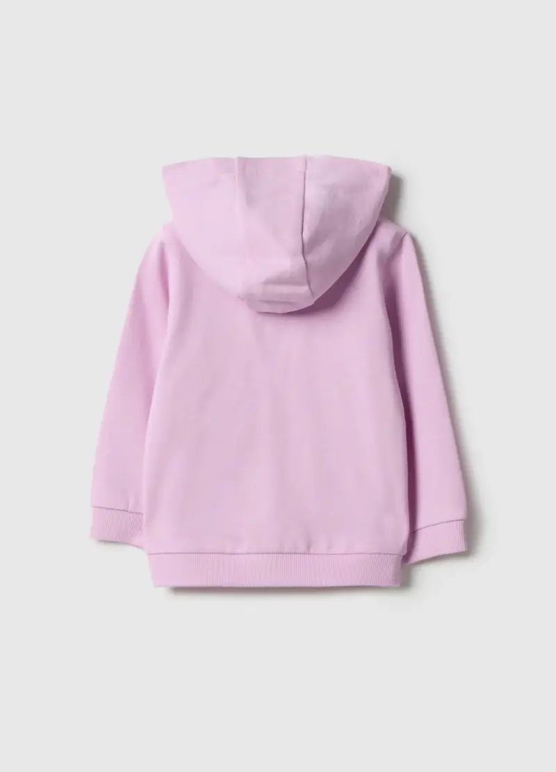Felpa Viola Con Cappuccio Da Bimba In Puro Cotone Regular Fit, Bambina, Viola miniatura 2