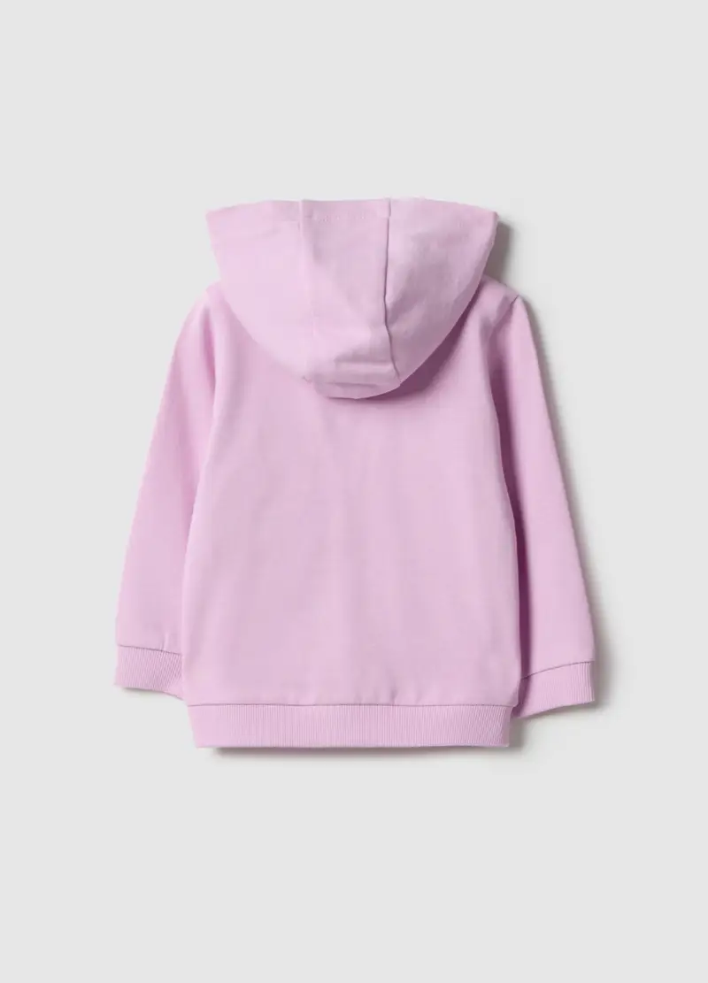 Felpa Viola Con Cappuccio Da Bimba In Puro Cotone Regular Fit, Bambina, Viola miniatura 2