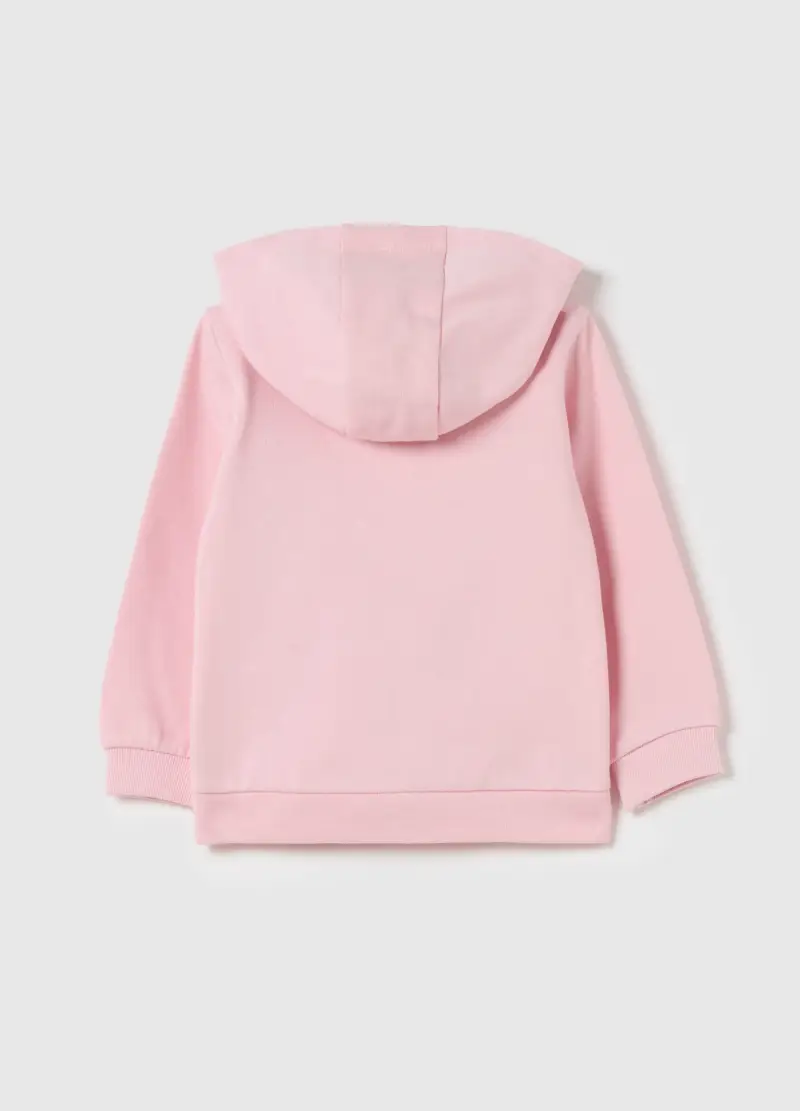 Full-zip In Cotone Bio Con Cappuccio, Bambina, Rosa miniatura 2