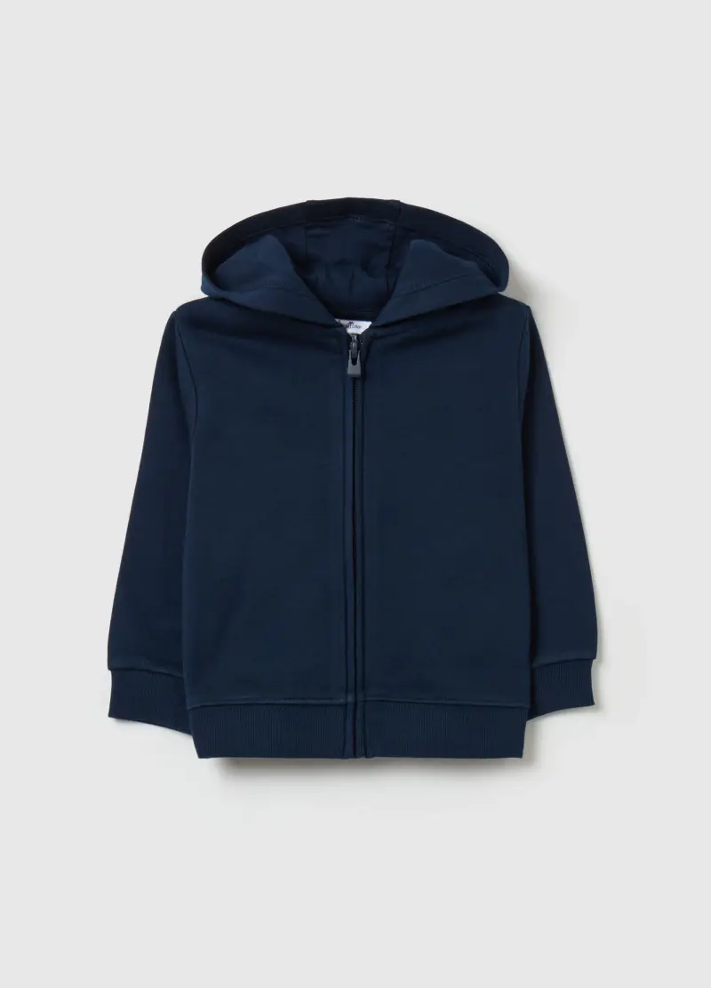 Full-zip In Felpa Con Cappuccio, Bambino, Blu
