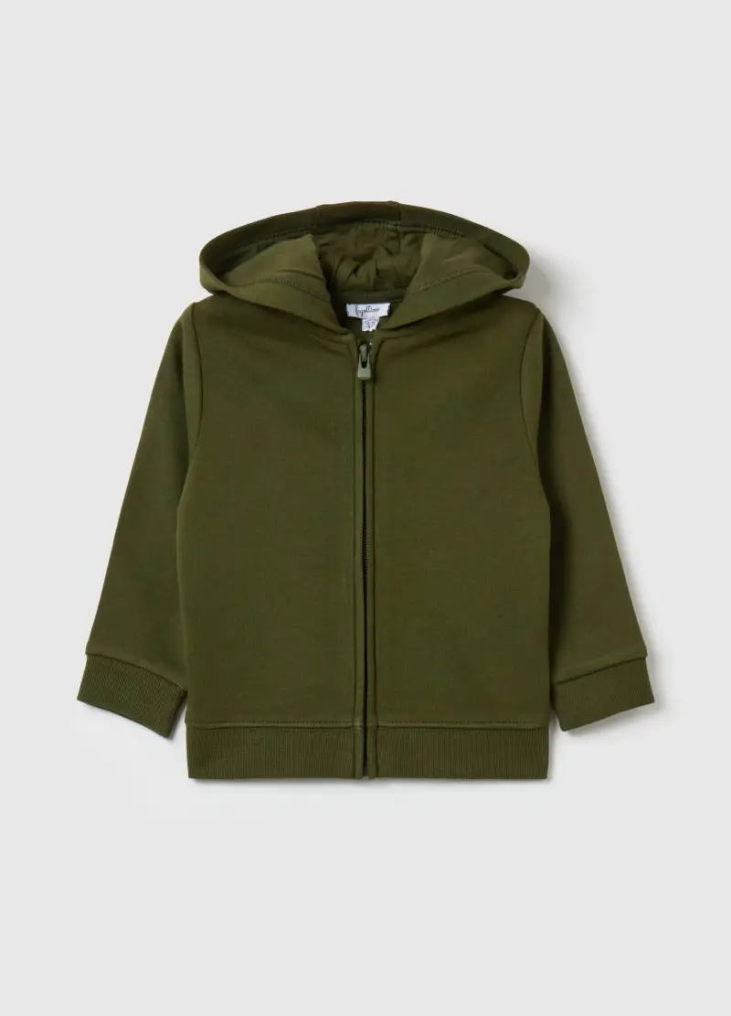 Full-zip In Felpa Con Cappuccio, Bambino, Verde