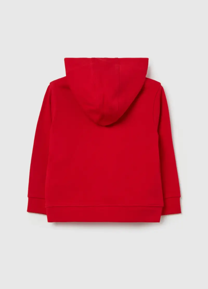Full-zip In French Terry Con Cappuccio, Bambino, Rosso miniatura 2