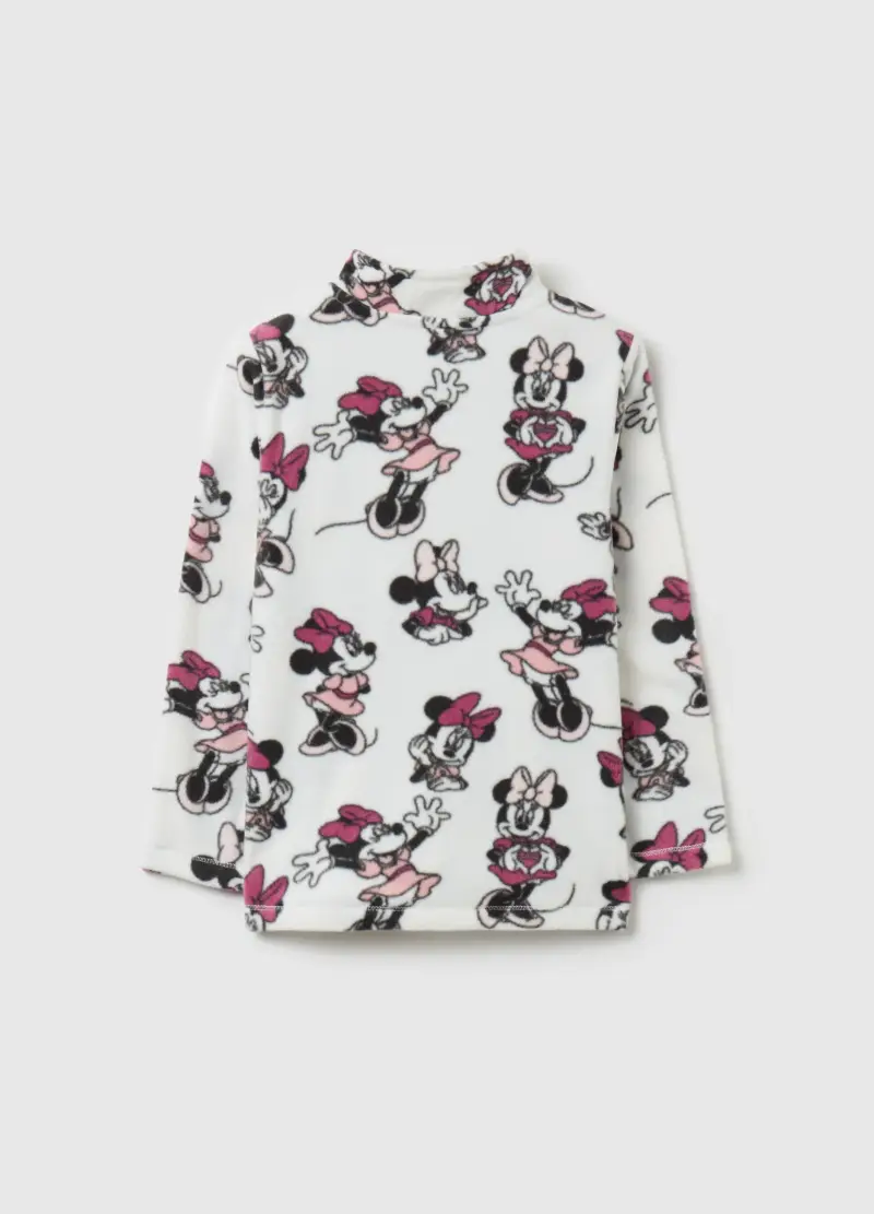 Full-zip In Pile Con Stampa Minnie, Bambina, Bianco miniatura 2