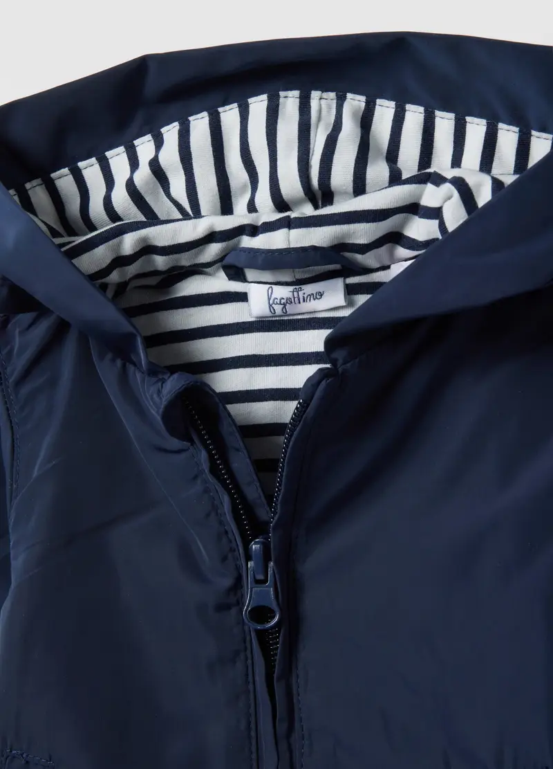 , Giacca Blu Regular Fit Con Cappuccio Per Neonati, Neonato, Blu miniatura 3