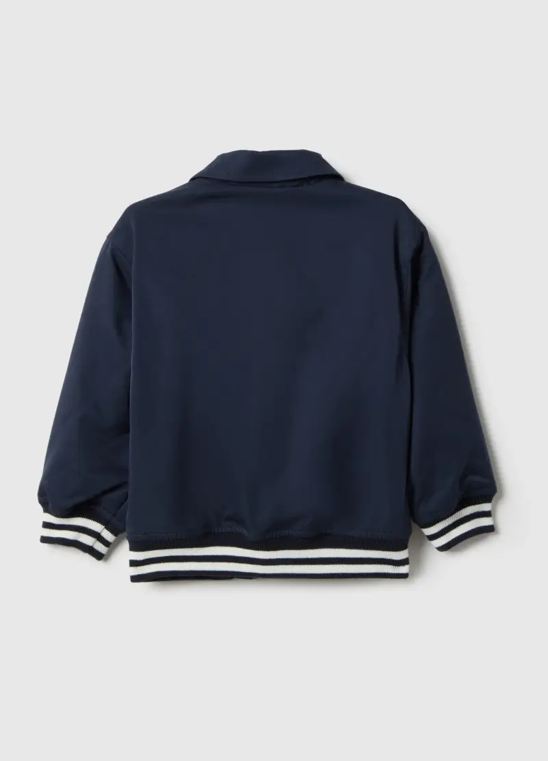 Giacca Blu Regular Fit Con Polsini A Righe Per Bimbo, Bambino, Blu miniatura 2