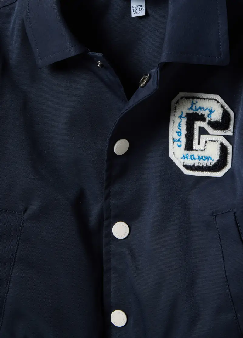 Giacca Blu Regular Fit Con Polsini A Righe Per Bimbo, Bambino, Blu miniatura 3