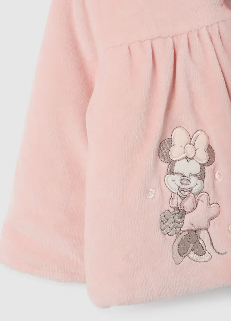 Giacca Da Neonata In Velour Rosa Regular Fit Con Bottoni, Rosa miniatura 3