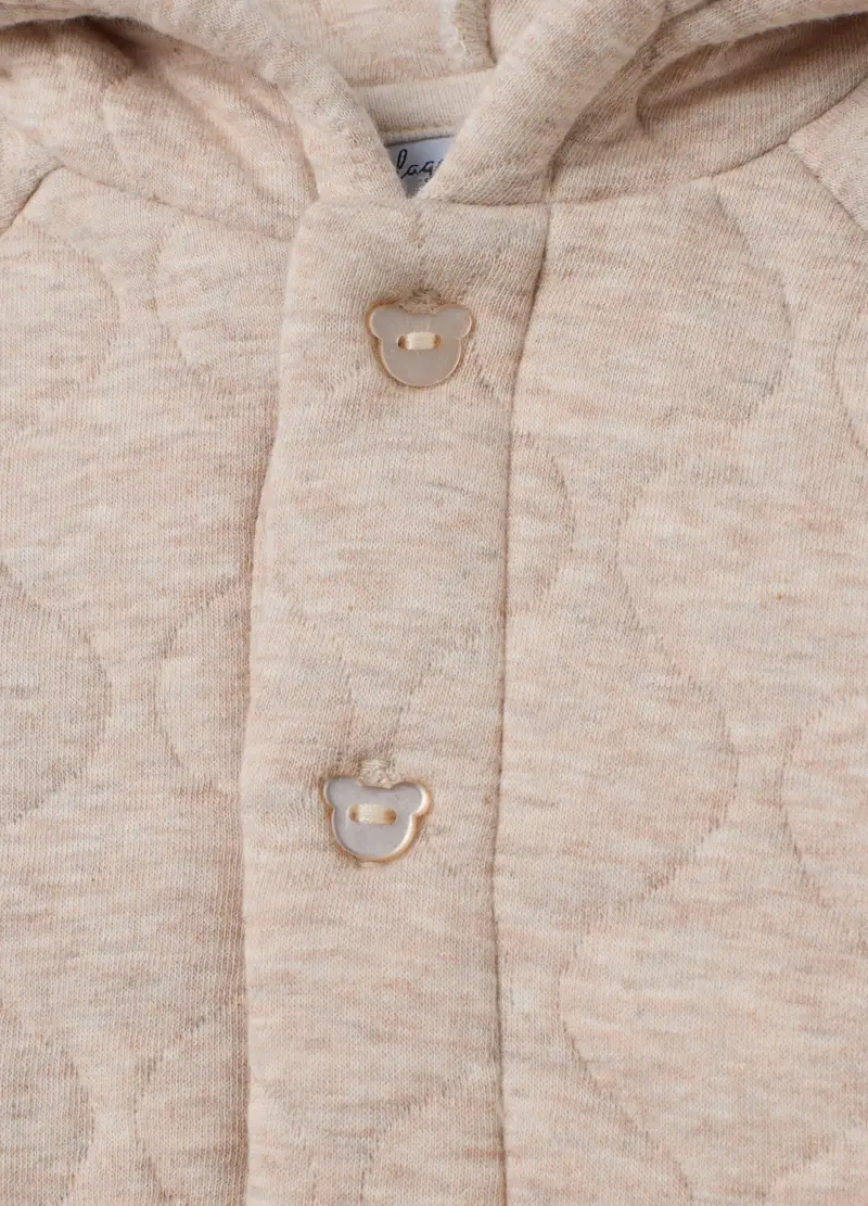 Giacca Da Neonato In Misto Cotone Beige Regular Fit, Unisex, Beige miniatura 3