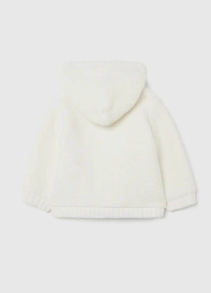 Giacca Da Neonato In Puro Cotone Bianca Regular Fit, Unisex, Bianco miniatura 2