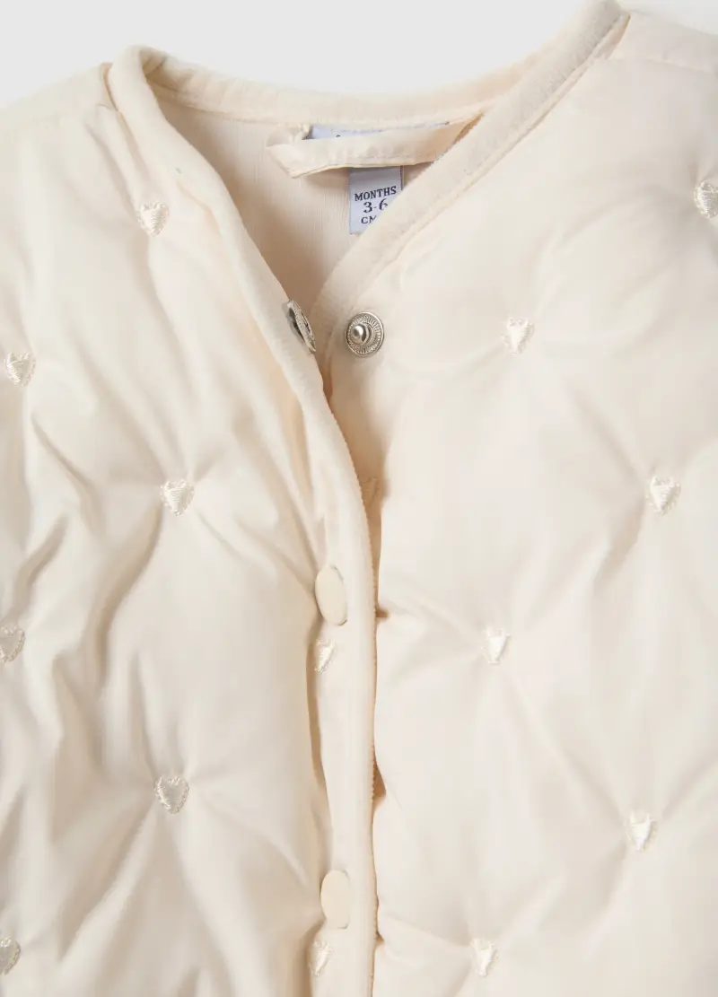 Giacca Imbottita Beige Regular Fit Per Neonata, Beige miniatura 3