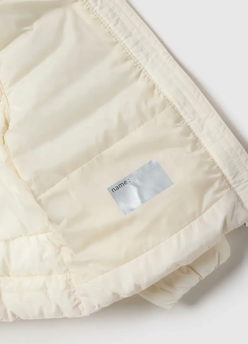 Giacca Imbottita Bianca Regular Fit Con Cappuccio Per Bimbe, Bambina, Bianco miniatura 3