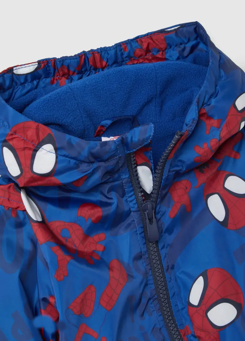 Giacca Imbottita Blu Da Bambino Con Zip E Stampa Spider-man, Multicolor miniatura 3