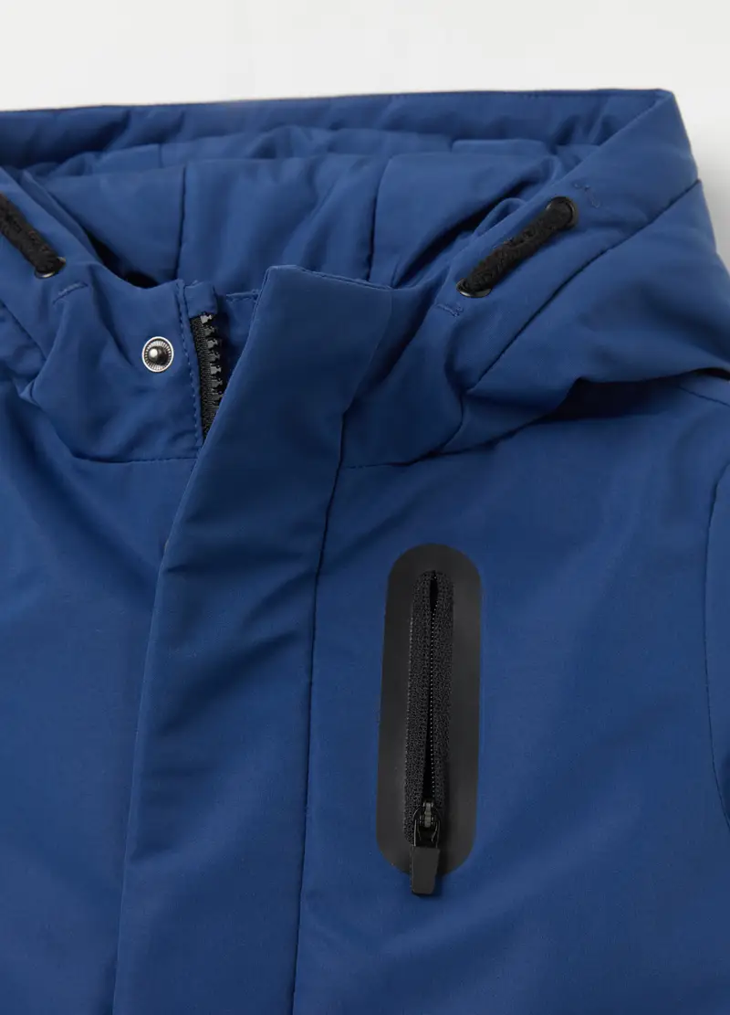 Giacca Imbottita Con Cappuccio, Bambino, Blu miniatura 3