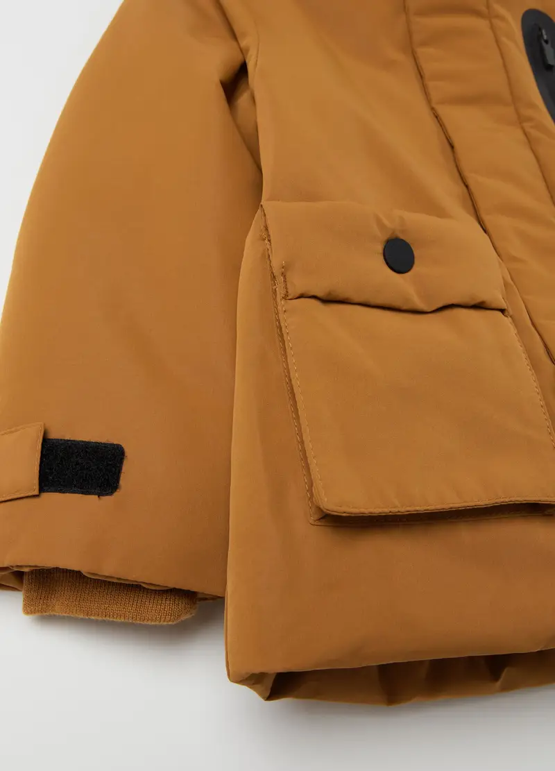 Giacca Imbottita Con Cappuccio, Bambino, Giallo miniatura 3