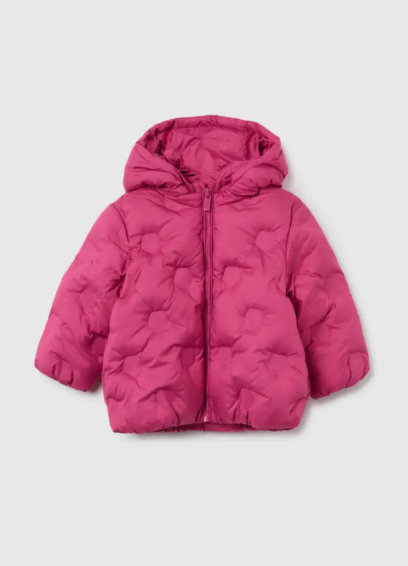 Giacca Imbottita Da Bimba Rosa Regular Fit E Cappuccio, Bambina, Rosa