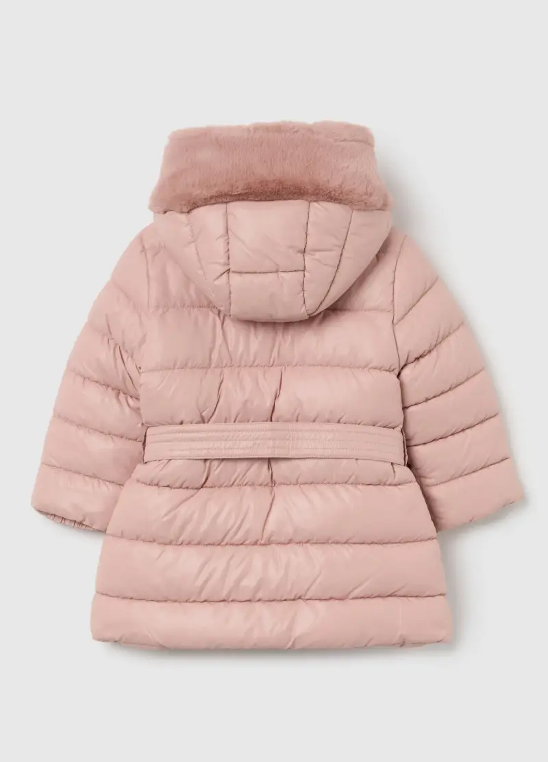 Giacca Imbottita Rosa Da Bimba Regular Fit Con Cappuccio E Zip, Bambina, Rosa miniatura 2
