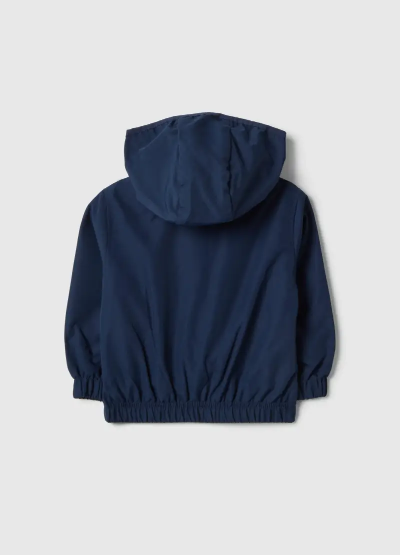 Giacca Impermeabile Blu Da Bimbo Regular Fit Con Zip E Cappuccio, Bambino, Blu miniatura 2