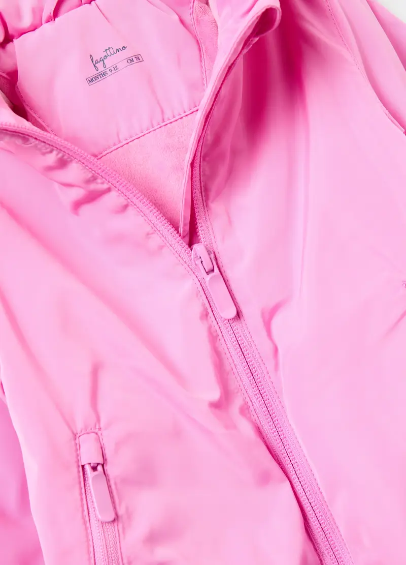 Giacca Impermeabile Con Cappuccio, Bambina, Rosa miniatura 3