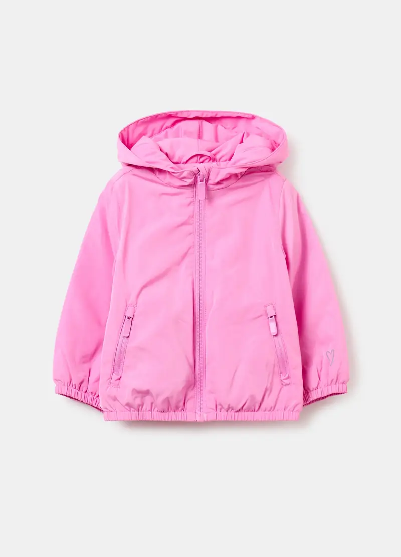 Giacca Impermeabile Con Cappuccio, Bambina, Rosa