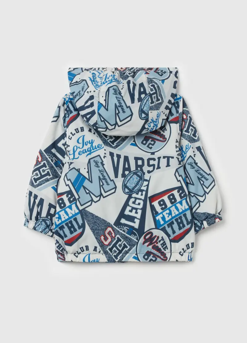 Giacca Impermeabile Con Cappuccio, Bambino, Grigio miniatura 2