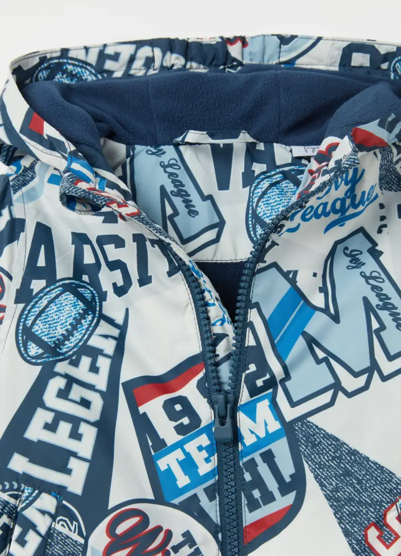 Giacca Impermeabile Con Cappuccio, Bambino, Grigio miniatura 3