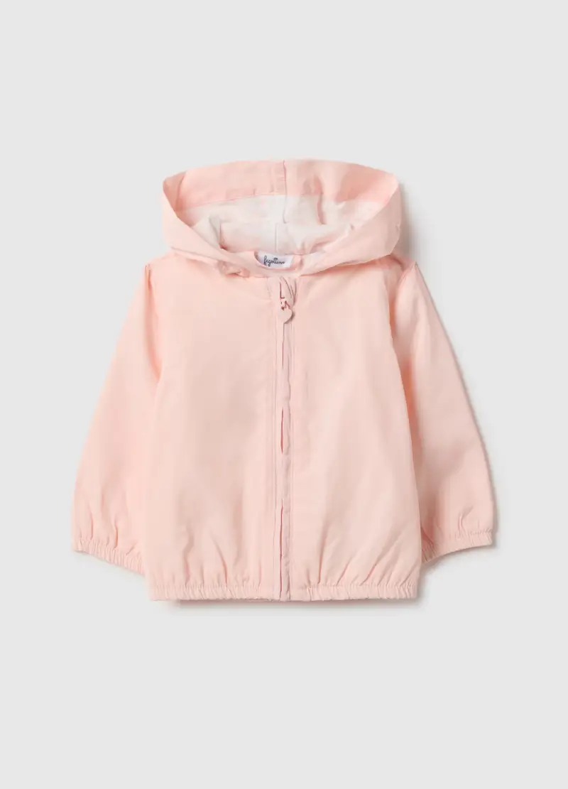 Giacca Impermeabile Rosa Regular Fit Con Cappuccio Per Neonata, Rosa