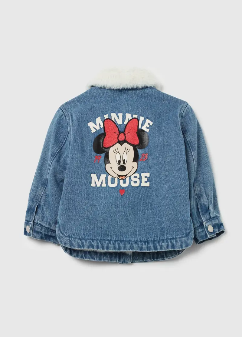 Giacca In Denim Con Eco Pelliccia Minnie, Bambina, Denim miniatura 2