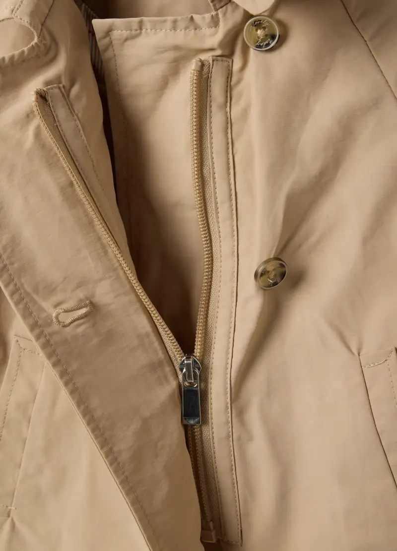 Giacca In Misto Cotone Beige Regular Fit Per Bimbe, Bambina, Beige miniatura 3